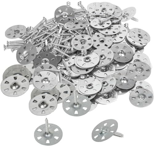 200 Pcs Tile Backer Board, Heat Shield Repair Kit - Easy Fix Insulation Board with Metal Washers (35 mm, 3.5x30mm Screws)