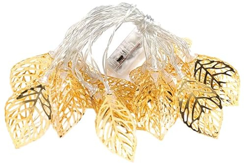 Cabilock 22 m LED Lichterkette Blatt Gold– Warm-Weiße Deko-Leuchte mit Blatt-Design, USB/Batterie-Betrieb, für Wohnzimmer, Schlafzimmer, Hochzeit, Garten-Fest, energiesparend