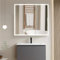 CUOZOVA Spiegelschrank Bad mit Beleuchtung 78x70x16cm Badezimmer Spiegelschrank mit LED licht und Verstellbares Regale Modern Medizinschrank Hängeschrank für Badezimmer Berührung Sensorschalter Weiß