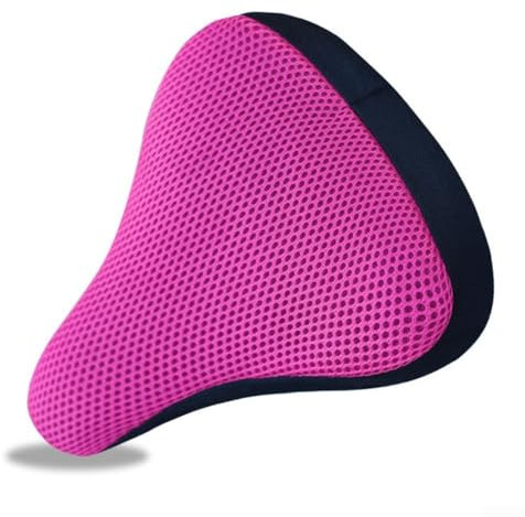 Housse de siège de vélo pratique, coussin doux, convient pour différents vélos (rose rouge)