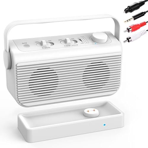 ANSTEN Altavoz Inalámbrico para TV - Portátil Ideal para Ver Sin Estridencias - Diseñado para Ancianos - Alcance 30m
