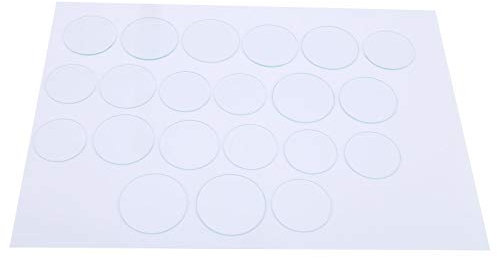 CYTGOUPER Juego de 21 gafas redondas de PTFE para reloj, repuesto de cristal, kit de pulido de cristal, reparación de arañazos, grosor de 1,2 mm, para reparación de relojeros, Juego de lentes de