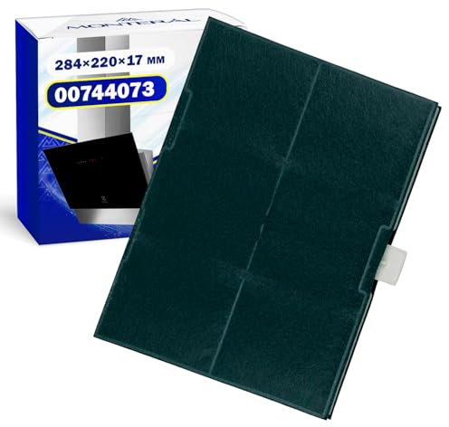 Aktivkohlefilter für Dunstabzugshaube 284 x 220 x 17 mm mit dem Originalcode 00744073 00669648 für Bosch für Balay für Constructa für Siemens für Neff - MONTERAL