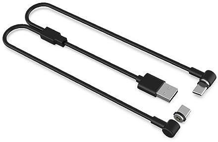 YUGSHNKFC Cable Carga Magnético para Controlador PSVR2 Cable Carga Rápida 2 En 1 Cable Codo USB A Tipo C para Accesorio PSVR2
