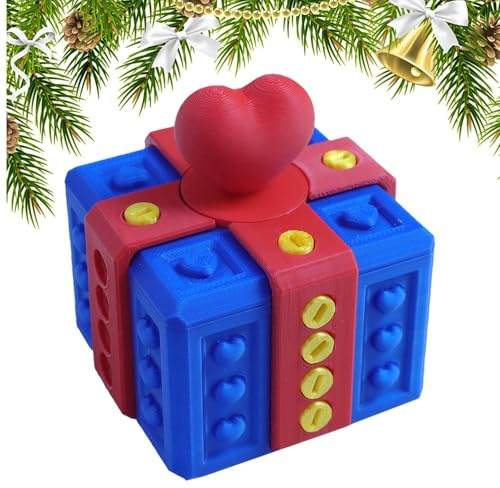 Lunaobrik Scherz-Schraubenbox, lustige Knebel-Box – Lustige Scherzbox mit Schrauben, lustige Puzzle-Scherzbox mit Kartenhalter für Urlaub und