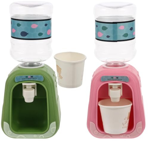 OFFIGAM 2 StüCk Mini Wasserspender Spielzeug FüR Kinder Simulation Trinkbrunnen Spielzeug FüR SpielküChe Und Puppenhaus FöRdert KreativitäT Und Selbstpflege