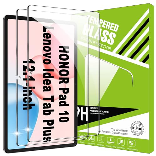 Lemxiee Schutzfolie für HONOR Pad 10 & Lenovo Idea Tab Plus 12.1 Panzerglas [2 Stück] HD 9H Härte Displayschutz Folie Displayschutzfolie
