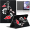 Manga Tablet Coque pour Fire HD 10 2017/Fire HD10 2019 10.1'', Anime Naruto Akatsuki Modèle Housse de Anti-Collision Protection en Cuir PU Flip avec Fonction Support Antichoc TPU Cartoon Cover