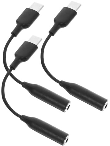 Tofficu 3pcs USB Type C to Audio Adapter Converter for Earbuds and Headphones Compatible with Samsung Note Durable Tpe Design