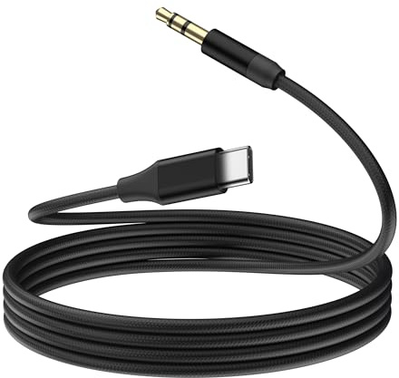 Oumida USB C auf Aux Kabel 1M,Typ C auf Klinke Kabel 3.5mm Audio Aux Dauerhaft für iPhone 16/15 Pro Max, Galaxy S24/S23/S22 Ultra, iPad Pro, Pixel, Huawei P40, Auto-Lautsprecher (Schwarz)