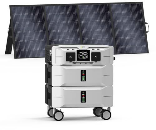 IEE SE5000 5120Wh Generador Solar con Panel 400W Batería LiFePO4 5000W | Estación de Energía Portátil, Ampliable Hasta 10 kWh, App, 11 Puertos, Power Station para Camping, Caravana y Emergencias