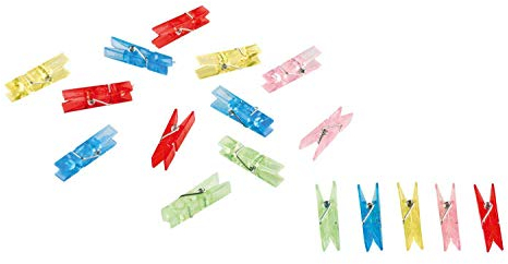 Amscan - 5304-20 Mini Pinces à Linge Marques Verres Traiteur