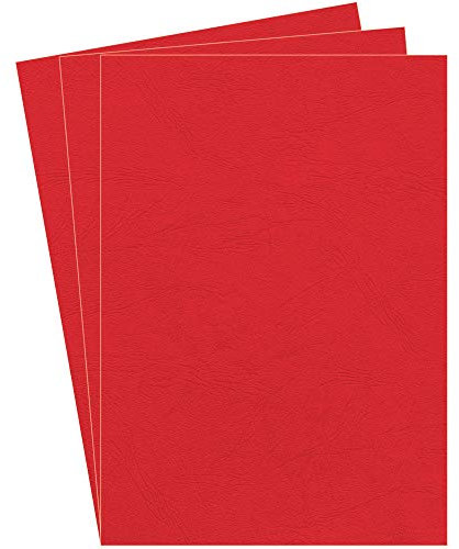 Fellowes Präsentationsdeckblätter Delta (Lederstruktur), 250g/m², rot