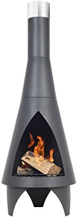 La Hacienda Steel Chiminea Extra Large Colorado 160cm Chimenea Patio Heater Log Burner