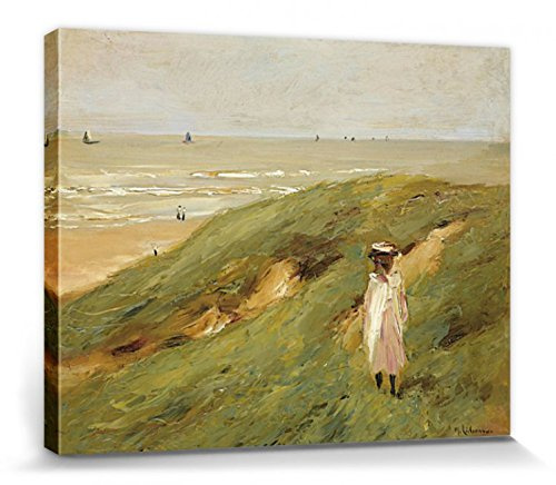 1art1 Max Liebermann Poster Düne Bei Noordwijk Mit Kind, 1906 Bilder Leinwand-Bild Auf Keilrahmen | XXL-Wandbild Poster Kunstdruck Als Leinwandbild 50x40 cm