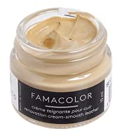 Famaco - Pommadier Famacolor - 15ml - Couleur BEIGE - Crème Teignante à Fort Pouvoir Couvrant - Rénove et Recolore les Cuirs Abîmés