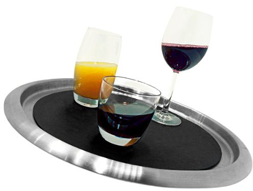 Elia Round Non-Slip Tray 410mm Stainless Steel
