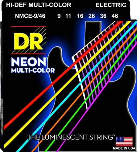 DR Strings HI-DEF NEON Cordes pour guitare électrique (NMCE-9/46) Noir