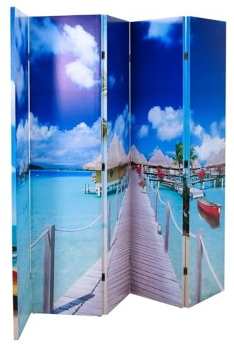 vidaXL Folding Room Divider 200x170 cm Beach