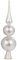 MAGIC Christbaumspitze Ornament Glas 31cm mit 2 Kugeln Baumschmuck Weihnachtsbaumspitze Baumspitze Geschenk weiß matt