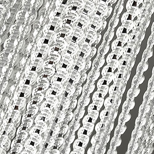 Haus und Deko Fadenvorhang weiß mit Lurex veredelt Fadengardine Gardine 140x250cm Vorhang mit Ösen