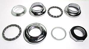 MV-TEK Serie Sterzo a Filetto Standard 1 (25,4mm) Ideale Bicicletta Pieghevole - Graziella - Epoca - Mountain Bike - Argento