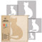 NAKLEO Schablonen Malen für Kinderzimmer, 5 Stück Set 9x9 bis 34x34cm Katze Kätzchen Tier, Wiederverwendbare Kunststoff Malvorlage Raumdekoration, Basteln DIY Wand Möbel Papier Stoff