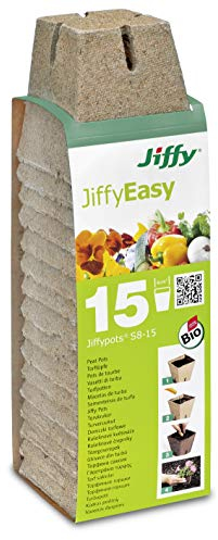 100% BIO Anzuchttöpfe 8 x 8 cm (15 Stück) - Torf-Anzuchttöpfe