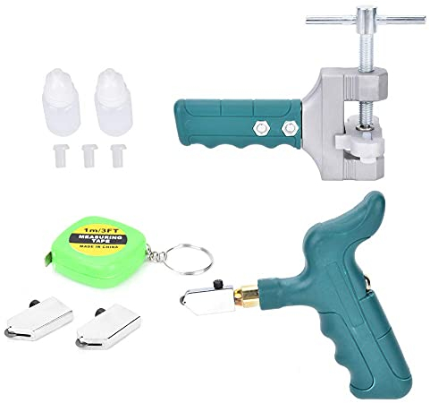 Glasschneider-Werkzeugsatz, Glasfliesen-Opener fliesenschneider, multifunktionales Walzenschneidwerkzeug, Manueller Fliesenschneider zum Schneiden von Glas, gewöhnlichen Fliesen, Spiegel
