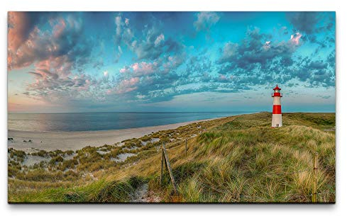 Paul Sinus Art Bilder XXL Sylt Sonnenuntergang 120x70cm Wandbild auf Leinwand