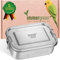 Edelstahl Brotdose - Nachhaltige Bento Lunchbox, auslaufsicher, plastikfrei, leicht zu reinigen und perfekt für Unterwegs (1400, Bügel)