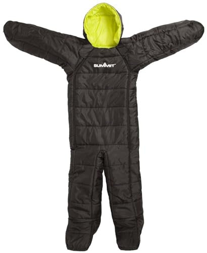 VFM - Wearable Sleeping Bag Black Adults Small/Medium Featherlight - Winter Warmer -Thick - Padded - Camping - Festivals - Outdoor Leisure- Fishing - Survival Equipment