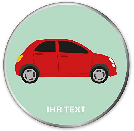 STEMPEL-FABRIK Geschenkdose Rund mit Aufdruck - Motiv Auto - Personalisiertes Geschenk - Keksdose Grün - Metalldose - Geschenkidee - Plätzchendose - Geschenkbox - Aufbewahrungsbox - Vorratsdose