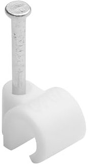 Grapas Para Cable Ø 4 A 7 Mm Blanco Bolsa De 25