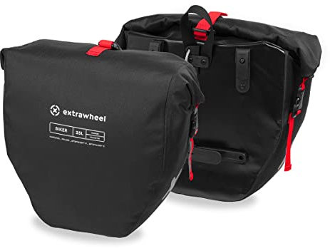 Extrawheel Unisex – Erwachsene E0098 Biker 50L, Schwarz/Rot, Standard EU