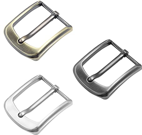 Pilikoll 3 Stück Gürtelschnallen Herren 4 cm Gürtelschnallen für Wechselgürtel Dorn-Schließe Vintage antik Buckle Wechselschließe Gürtelschließe für Männer Frauen Gürtel