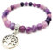 AB Viking Crafts Handgefertigtes Lila Lavendel Jade Edelstein Armband mit Anhänger Yggdrasil Lebensbaum in Geschenkbox
