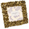 Laura Ashley 10.2x10.2 cm, goldfarbene Blumenstruktur, handgefertigter Bilderrahmen aus Kunstharz, mit Staffelei und Haken für Tischplatte und Wand, Kunst (10.2x10.2 cm, Gold)