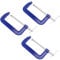 SINJEUN 3 PCS 10 Inch c Clamp, Cast Iron c Clamp Heavy Duty c Clamp for Woodworking, Welding and Metal Processing, Blue