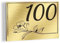Plaque numéro maison - numéro de rue -Aspect OR ANTIQUE - PVC acrylique - 150x100mm - Personnalisable - Motifs et Fixations aux choix - résistant intempéries et UV