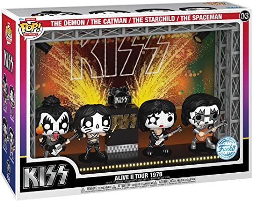 Funko Kiss Pack 4 Figurines Pop! Moments DLX Vinyl Alive II 1978 Tour 9 cm