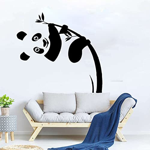 Panda Bambus Wandaufkleber Baby Kinderzimmer Jungle Fauna Pflanze natürliche Wandaufkleber Schlafzimmer Vinyl Dekoration 72cm x 68cm