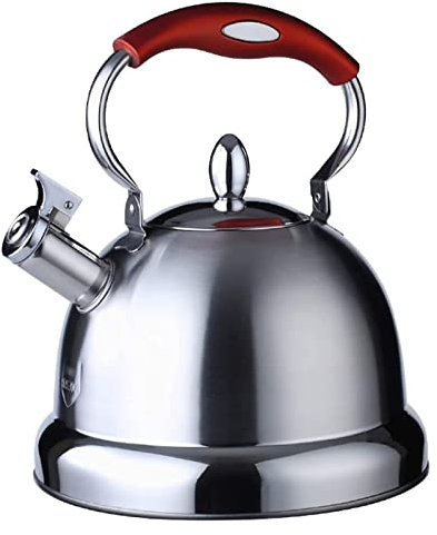 Wasserkocher Pfeifkessel für Gasherd Pfeifkessel aus Edelstahl 304, geeignet für drinnen und draußen mit ergonomischem, hitzebeständigem Griff, Campingkessel für Gasherd The New
