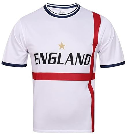Bolognifi Men's Soccer jersey T-shirt World Cup Fans Training Sports Short Sleeve (Color : England, Size : XL)