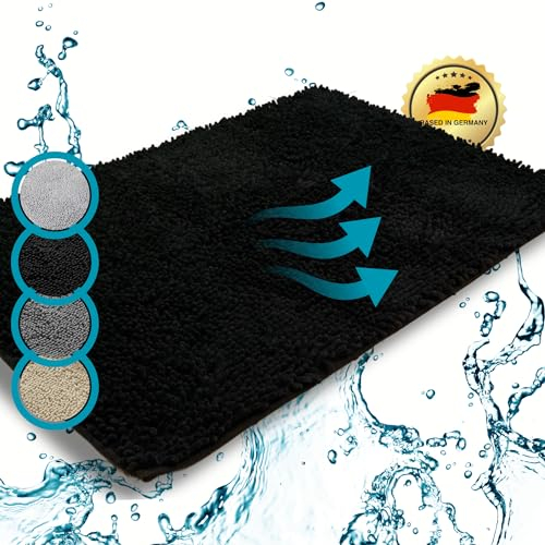 Sanders Luxury Mat - Schmutzfangmatte Innen 60 x 90 cm (24x36), rutschfeste Maschinenwaschbare Fußmatte | Türmatte, saugfähige Sauberlaufmatte, Eingangsmatte für Hund, Eingang, Flur & Camping