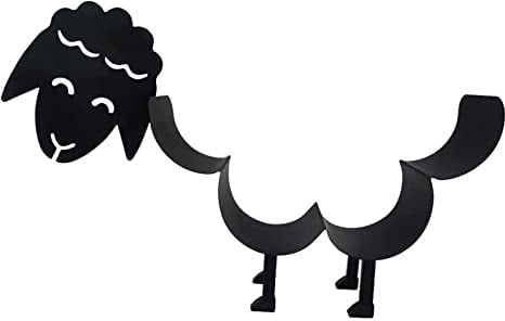 Papierrollenhalter Toilettenpapierhalter Kreativität Badezimmer Toilettenpapierhalter Metallkunst Seidenpapier Aufbewahrungsregal Lustiges Toilettenzubehör Badetuchregal Heimdekoration (Farbe: Schaf)