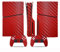 Accessoires pour Console de Jeu et Manette de Jeu,Housse de Protection pour Sony PS5 Slim Disc Edition,Autocollants en Vinyle pour Playstation 5 Slim, Coque protectrice Anti-Rayures (Rouge)