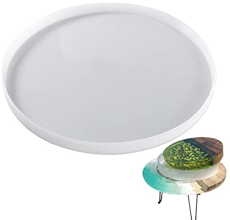 Runde Harzformen, Große Silikonformen für Epoxidharz Epoxidharz Tisch Formen für River Coffee Desk Tischuhrform Charcuterie Board Art Home Decoration
