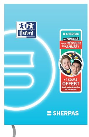 Schülerkalender 2024 – 2025 Oxford Edition Sherpas Tageskalender, 352 Seiten, Format 15 x 20 cm, weicher Einband, Blau