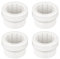 PEUTIER 4pcs Pool Umbrella Stabilizer Adapters, Pool Umbrella Sleeve Holder Threaded Umbrella Pole Stabilizer for 1 3/4 Aquastar Pool Umbrellas Insert Outdoor Umbrella Stand Parts (White)